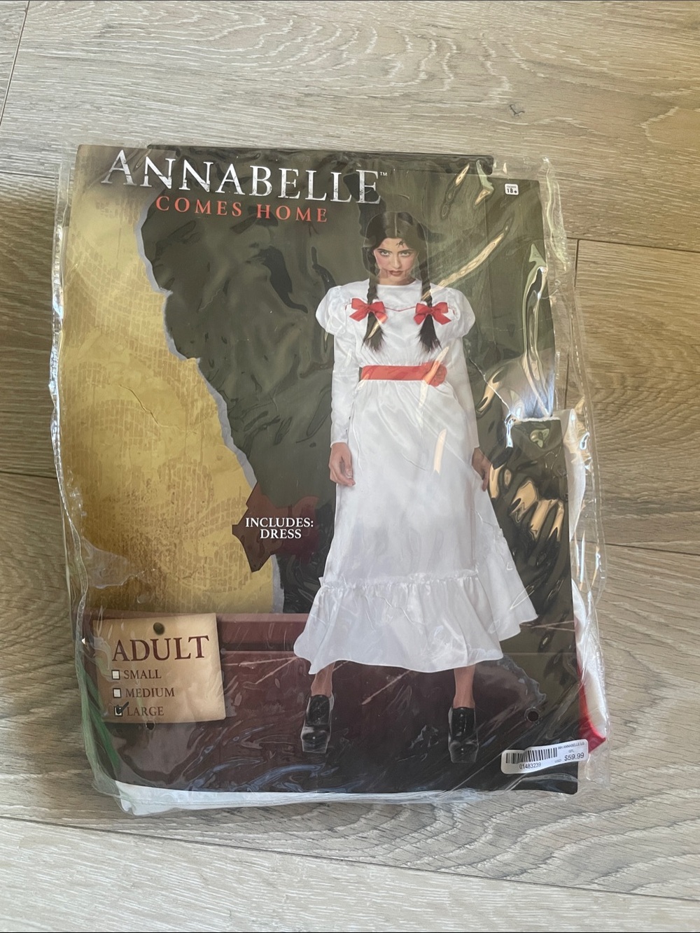 Annabelle White Dress with Red Ribbon Accents by Annabelle